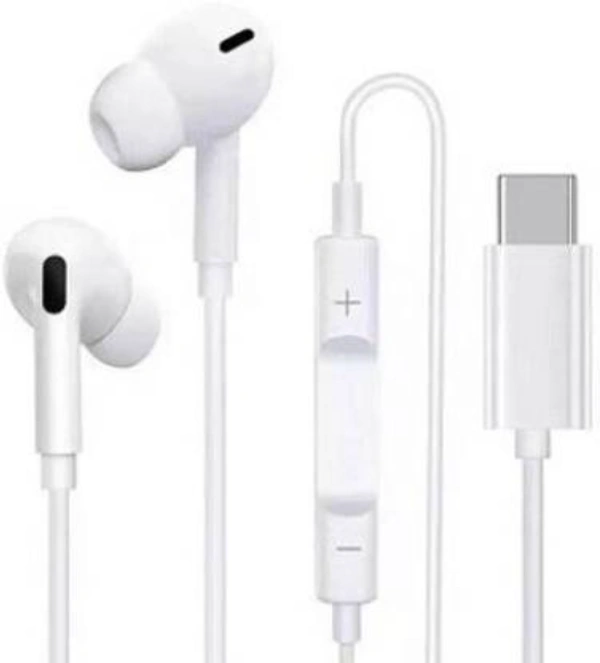 softy Softy TYPE-C EARPHONE S14 Wired Headset  (White, In the Ear)