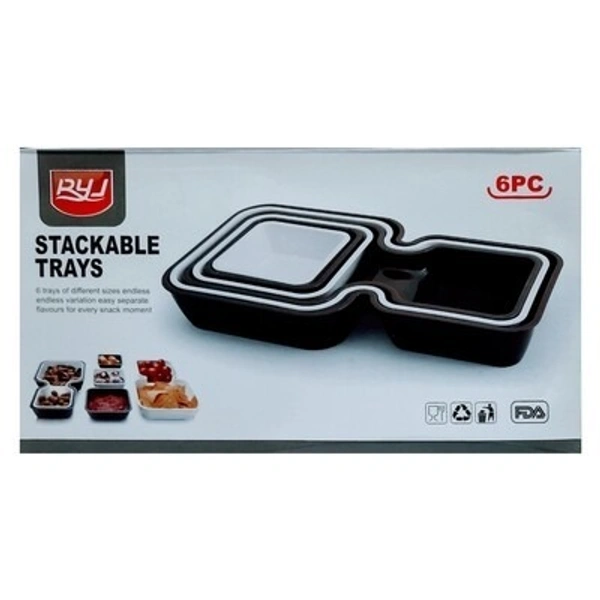 6pcs Stackable Trays - LAX49R9S3