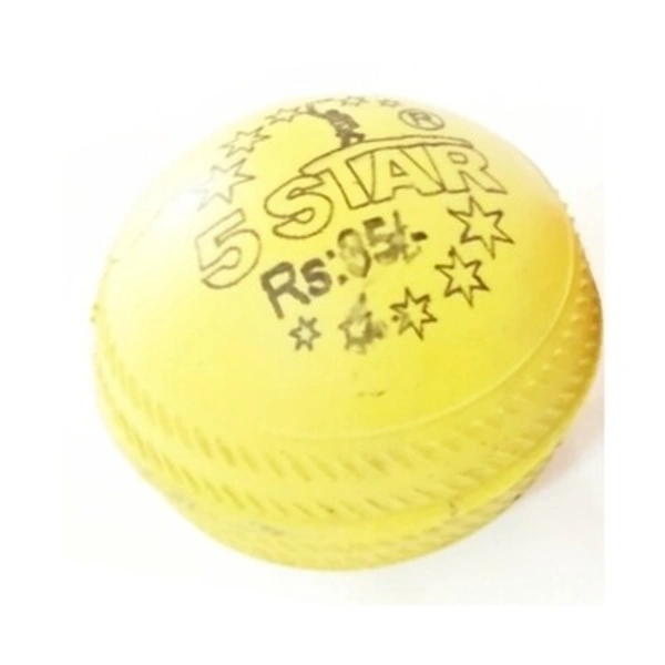 5 Star Soft Balls With Tough Grip Rubber Ball/Heavy Cricket Wind Ball (Multicolour) - Pack Of 4 - A4SLR24S4