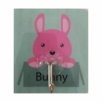 7 Pcs Cartoon Transparent Reusable Wall Hooks, For Home Décor Holders