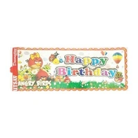 Angry Birds Themed Happy Birthday Banner