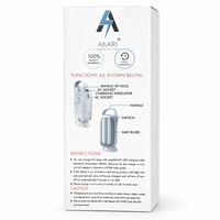 AKARI Plus AK-5058TU Rechargeable LED Emergency Light with Solar Support, 40 Big SMD LEDs, 125W Power, DC Socket, Portable Handle – White