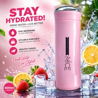 Nice Water Bottle 400ml – Premium Leak-Proof Insulated Flask with Stylish Pink Finish, Portable & Durable Travel Bottle