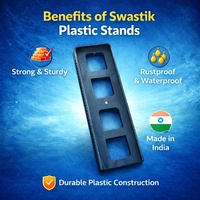 Heavy-Duty Plastic Furniture Raiser Blocks (Set of 2) | Multi-Slot AdjustabSwastik Stand for ALMIRAH HEAVY DUTY STAND Anti-Slip Base Durable Load Support
