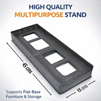 Heavy-Duty Plastic Furniture Raiser Blocks (Set of 2) | Multi-Slot AdjustabSwastik Stand for ALMIRAH HEAVY DUTY STAND Anti-Slip Base Durable Load Support