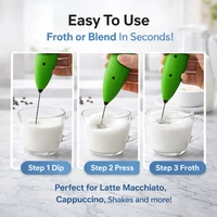 HONGXIN Handheld Electric Milk Frother | Coffee Beater | Soft-Touch Grip | Stainless Steel Whisk | Coffee, Latte, Cappuccino Foam Maker (Model MS-3089)