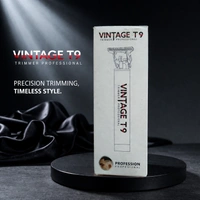 Vintage T9 Professional Hair Trimmer for Men | Cordless Beard & Hair Clipper | Precision T-Blade | Rechargeable Grooming Kit for Salon & Home Use