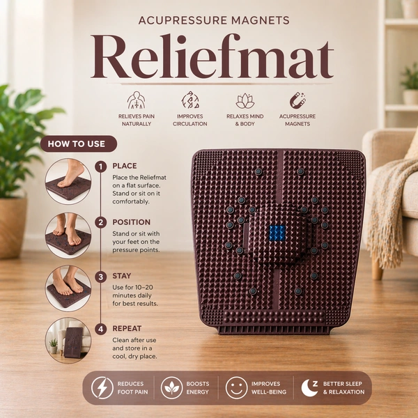 Bell's Relief Mat Acupressure Magnets Pyramids For Pain Relief And Total Health Care