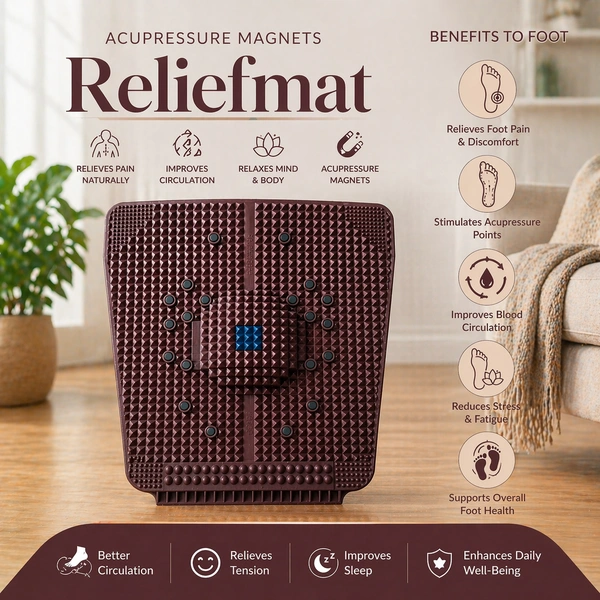 Bell's Relief Mat Acupressure Magnets Pyramids For Pain Relief And Total Health Care