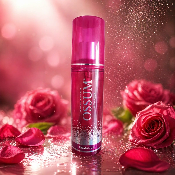 OSSUM Perfumed Body Mist with Aqua 115ML – Romance Fragrance | Long-Lasting Fresh Scent Spray for Women | Lightweight Daily Wear Body Spray