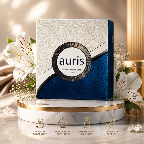 Auris Apparel Perfume Spray (100 ml) – Long-Lasting Fabric Fragrance for Clothes & Wardrobe Freshness