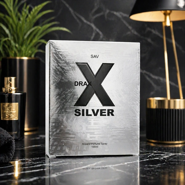 SAV Drax X Silver Apparel Perfume Spray for Men, Long Lasting Fragrance, 100ml