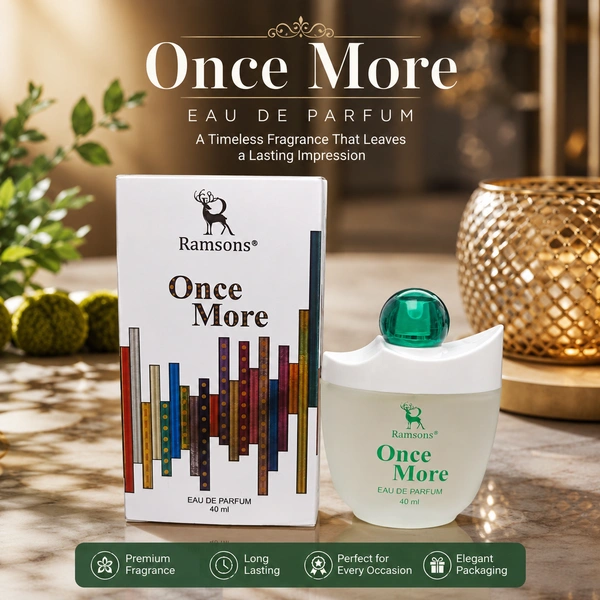 Ramsons Once More Eau De Parfum for Men & Women | Long Lasting Premium Luxury Perfume | Fresh & Elegant Fragrance | Everyday & Special Occasion Wear | 40 ml