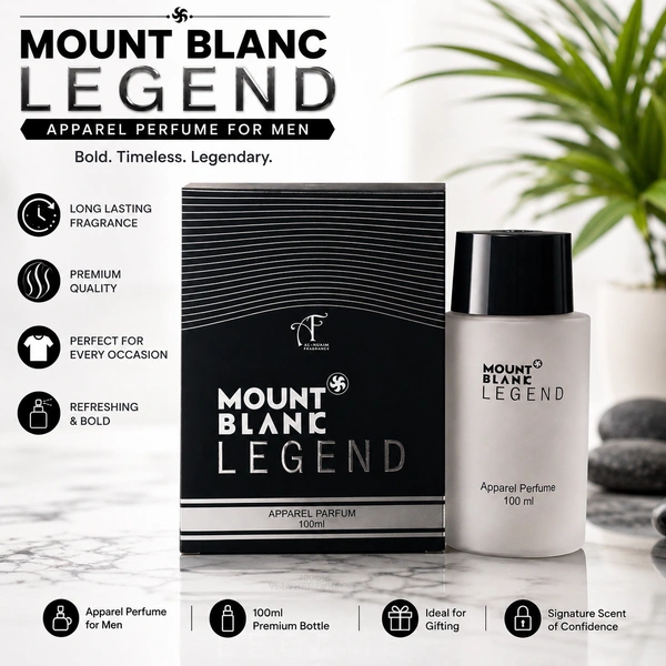 Al Minar Fragrance Mount Blanc Legend Apparel Parfum (100ML) for Men | Long Lasting Premium Parfum | Fresh Aromatic Fragrance | Daily Wear & Special Occasion Perfume