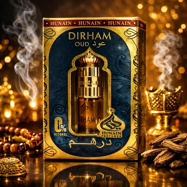 HUNAIN Dirham Oud Attar Roll-On – 6ml