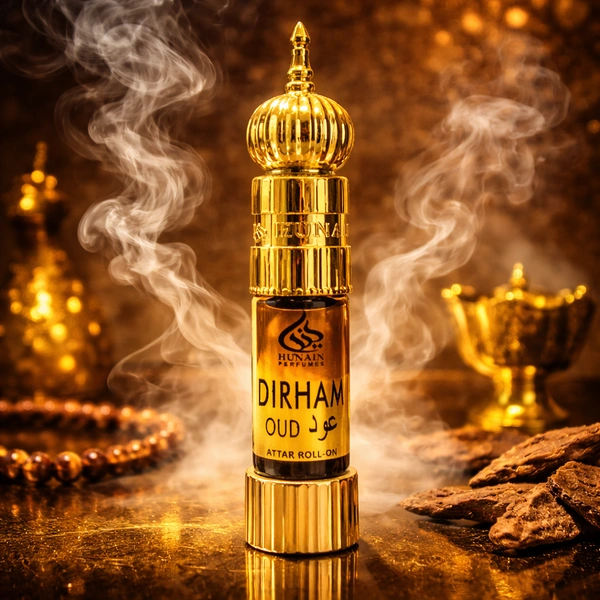 HUNAIN Dirham Oud Attar Roll-On – 6ml
