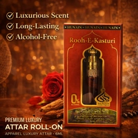 HUNAIN Rooh-E-Kasturi Attar Roll-On – 6ml