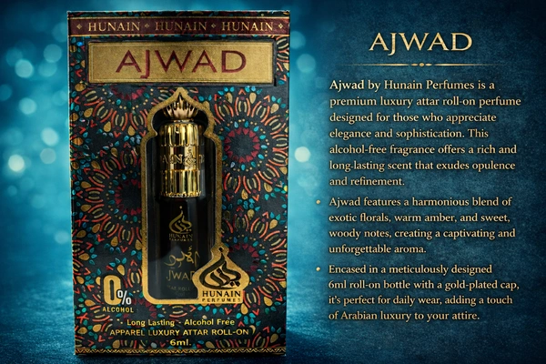 HUNAIN AJWAD Luxury Attar Roll on– 6ml
