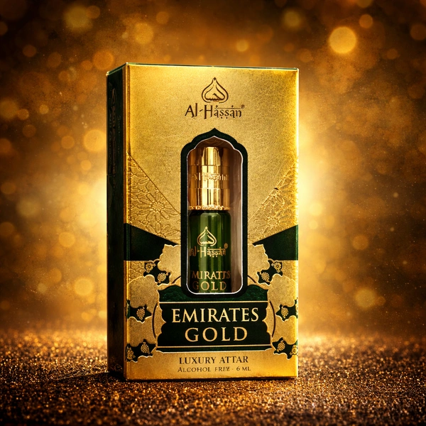 AL-Hassan EMIRATES GOLD Luxury Attar 6ml (Alcohol Free)