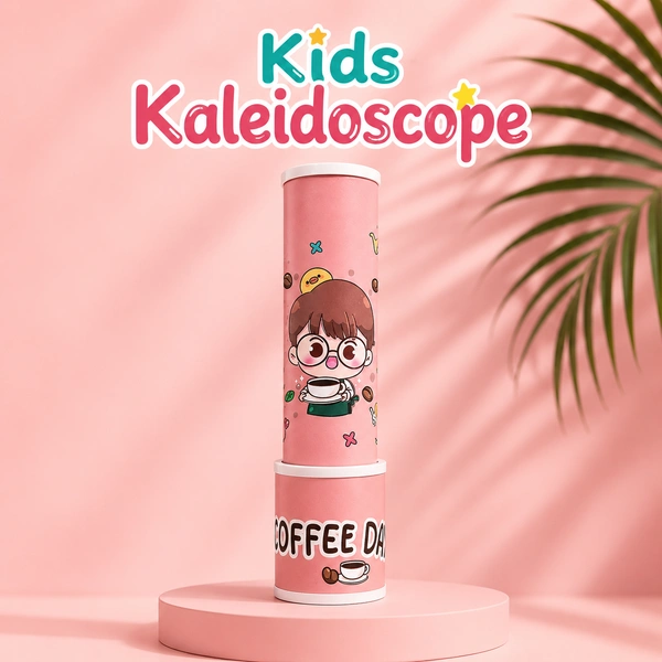 Kids Kaleidoscope Toy for Boys & Girls – Cute Coffee Theme Cartoon Kaleidoscope Telescope Educational Fun Toy for Kids Birthday Return Gifts