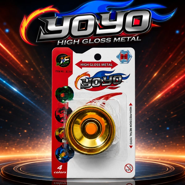 High Gloss Metal Yoyo for Kids & Beginners – Premium Precision Spin Yo-Yo Toy with Durable Metal Finish, Smooth String Action, Compact Skill Toy for Boys & Girls