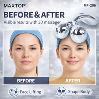 MAXTOP MP-206 3D Massager Roller for Face & Body | Face Lift, Skin Tightening & Body Shaping Tool | Promotes Blood Circulation | ABS Material, Lightweight Design