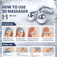 MAXTOP MP-206 3D Massager Roller for Face & Body | Face Lift, Skin Tightening & Body Shaping Tool | Promotes Blood Circulation | ABS Material, Lightweight Design