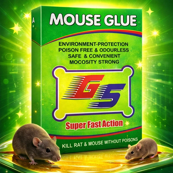 Mouse Glue Trap Strong Adhesive Rat & Mouse Catcher | Poison Free & Odourless | Safe for Home, Kitchen & Storage | Reusable Sticky Trap Board for Rodent Control Pack of 1