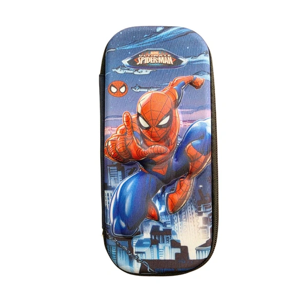 Spiderman Pencil Box for Kids | Hard Shell Zipper Pencil Case | Large Capacity Stationery Organizer for School Boys & Girls | Assorted Design Spiderman Theme Pencil Pouch