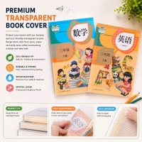 Premium Self-Adhesive Transparent Book Cover Sheets | Waterproof, Dustproof & Bubble-Free Book Protector | Easy Peel & Stick | Durable PP Material | School Books, Notebooks, Textbooks & Registers Protection (Pack of 30 Sheets, A4 Size)