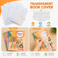 Premium Self-Adhesive Transparent Book Cover Sheets | Waterproof, Dustproof & Bubble-Free Book Protector | Easy Peel & Stick | Durable PP Material | School Books, Notebooks, Textbooks & Registers Protection (Pack of 30 Sheets, A4 Size)