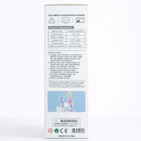 SANKIE SK-2015HF Handheld & Desktop USB Rechargeable Fan with Mobile Holder | Type-C Fast Charging | 3-Speed Adjustable Airflow | Portable Mini Cooling Fan for Home, Office & Travel | Integrated Mobile Holder