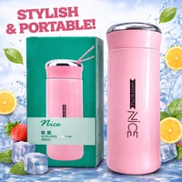 Nice Water Bottle 400ml – Premium Leak-Proof Insulated Flask with Stylish Pink Finish, Portable & Durable Travel Bottle