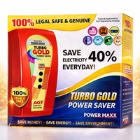 KING Power Maxx King Powermaxx Turbo Gold Power Saver | Electricity Saving Device for Home | Voltage Stabilizer & Energy Saver Plug | Reduce Power Consumption for AC, Fridge, Washing Machine (Red)