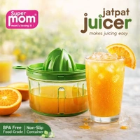 Super Mom Jatpat Manual Juicer | 750ml BPA-Free Food Grade Citrus Juicer with Anti-Slip Container | Easy Press Juicer for Lemon, Orange & Fruits