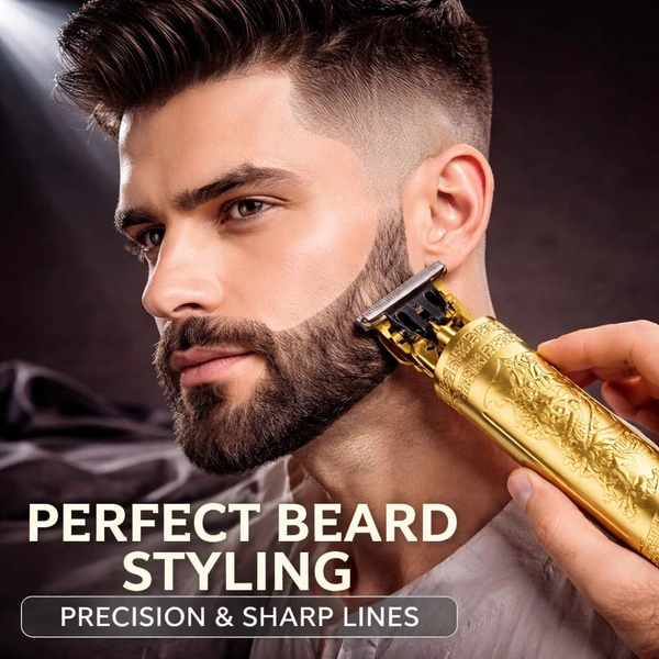 Vintage T9 Professional Hair Trimmer for Men | Cordless Beard & Hair Clipper | Precision T-Blade | Rechargeable Grooming Kit for Salon & Home Use