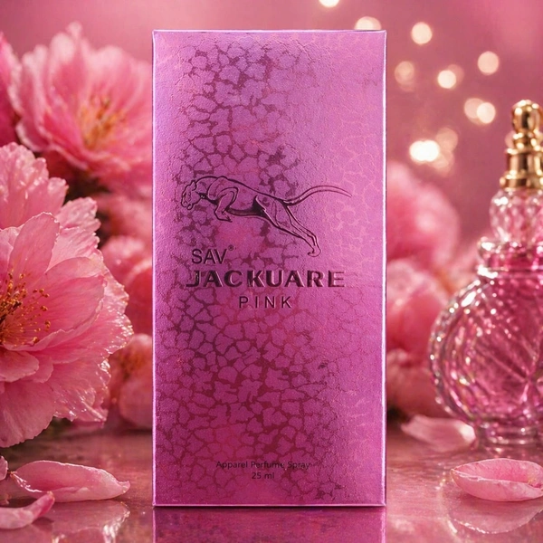 SAV Jackuare Pink Perfume Spray for Men & Women | Long-Lasting Fragrance | Premium Apparel Perfume | 25 ml