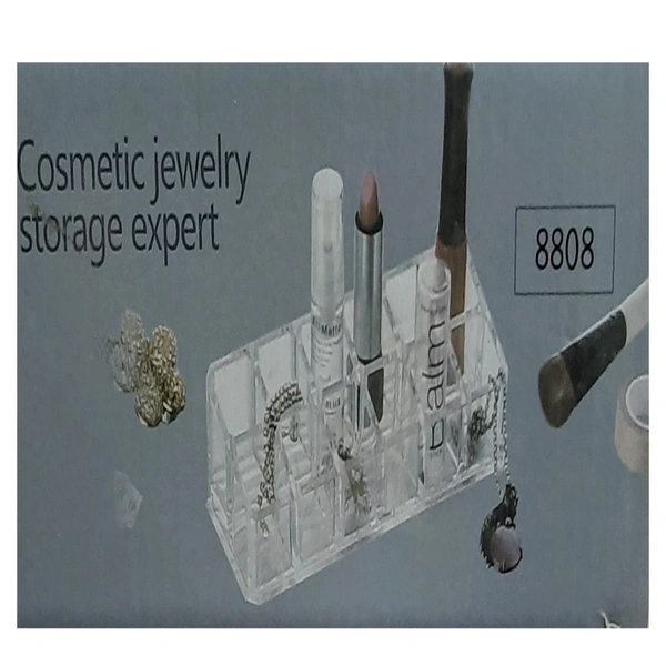 Cosmetic Organizer 12 Compartment Cosmetic Makeup Jewellery Acrylic Transparent Lipstick Storage Organiser Box - 0.12
