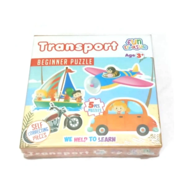 Fun Treasure Beginner Puzzle - Transport For Age 3+ - 0