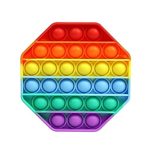 Hexagon Pop it, Fidget Toys,Rainbow, Push Bubble Sensory Great Fidget Toy,Game