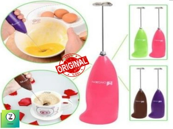 Hongxin Drink Milk Coffee Hand Whisk Mixer, Electric Egg Beater, Frother Foamer Coffee Maker Mini Blender(Assorted Colour) - 0