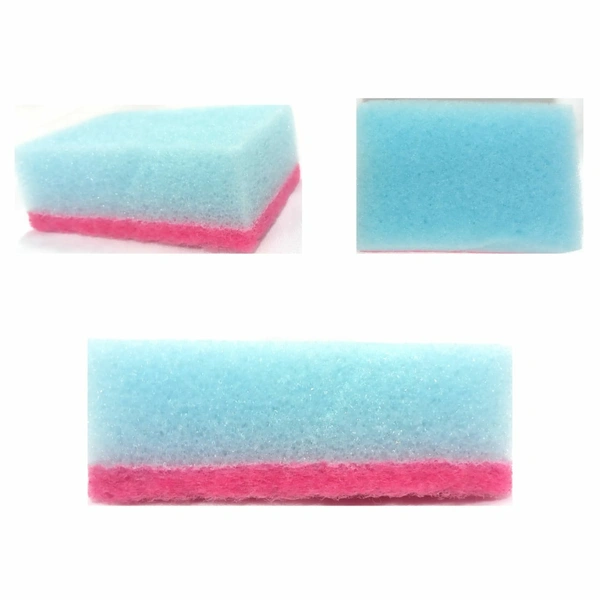 Polyster Multipurpose Kitchen Scrub Pad with Sponge (Pack of 10)-Multicolor