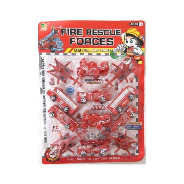 Red Colour Fire Rescue Forces Toys For Kids - 0