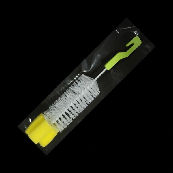 Set of 2 Long Bottle Cleaning Brush for Clean All Sizes of Bottles/ Bottle Cleaning Brush Glass and Bottle Plastic Cleaning Brush Water Bottle Cleaner Tool Nylon Brush - 0