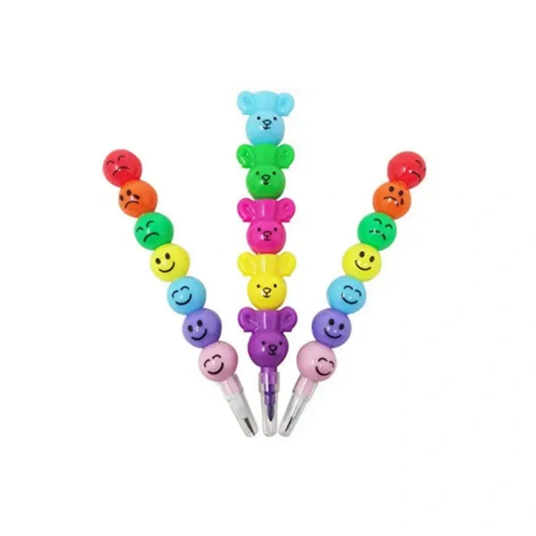 Smiley Crayons & Pencil set for Kids - Set of 3 - 0