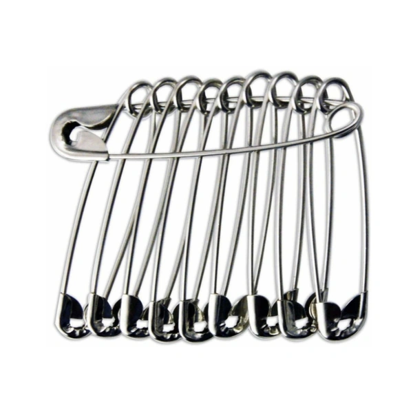 Somy Stainless Steel Safety Pins For Women, Girls (Set Of 75pcs, Big Size) - 0