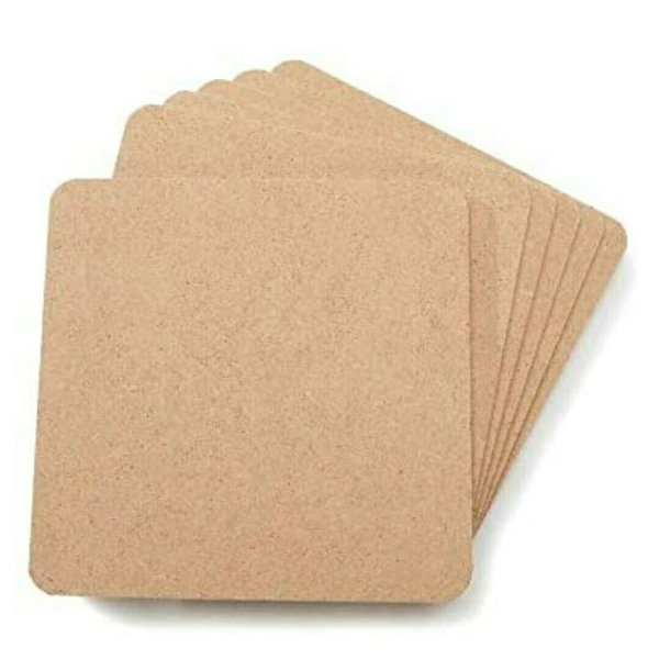 Square Shaped MDF Coasters 5mm | 2 Piece | 7.5 inch - 0.06