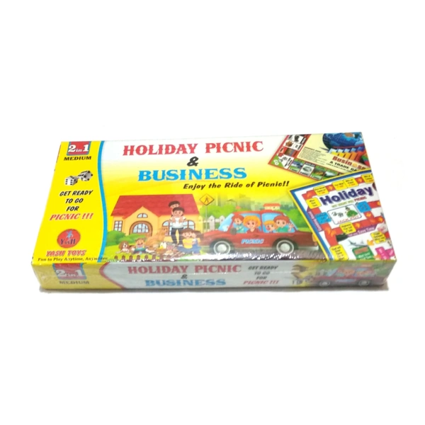 Yash Toys 2 In 1 Medium Holiday Picnic & Business Board Game For 5+ years Kids - 0