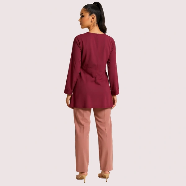 NAUGHTYGALZ Rosewood Pintuck Pleated Cotton Top - Pink, L