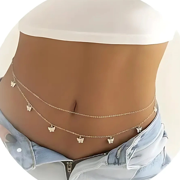 NAUGHTYGALZ Sensuelle Bare Affair Waist Chain - As shown in image, One Size